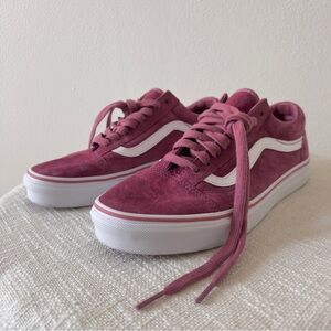 VANS Old Skool Scotchgard Burgundy Violet Pig Suede Sneakers - Women’s 8.0 -